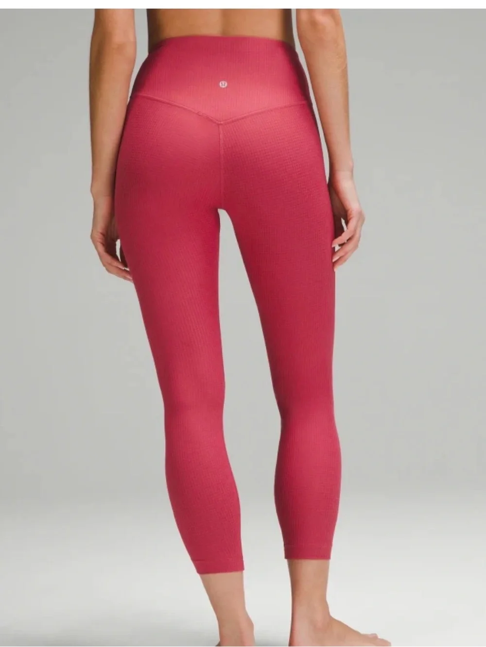 lululemon athletica V-Waist Yoga Tight Grid Texture Leggings - Rose